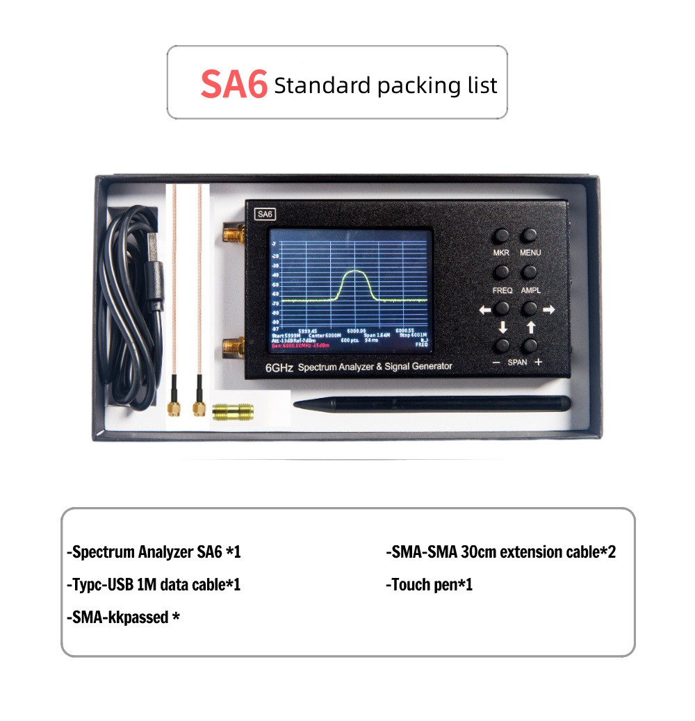 SA6 6GHz Cyfrowy Przenośny Ana – Signal Generator Spectrum Analyzer recenzja i cena