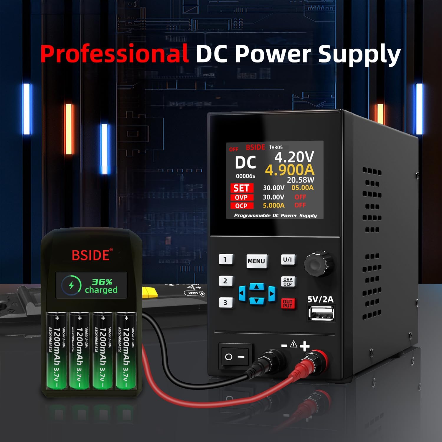Zasilacz laboratoryjny BSIDE D – Programmable Dc Power Supply 30V 10A recenzja i cena