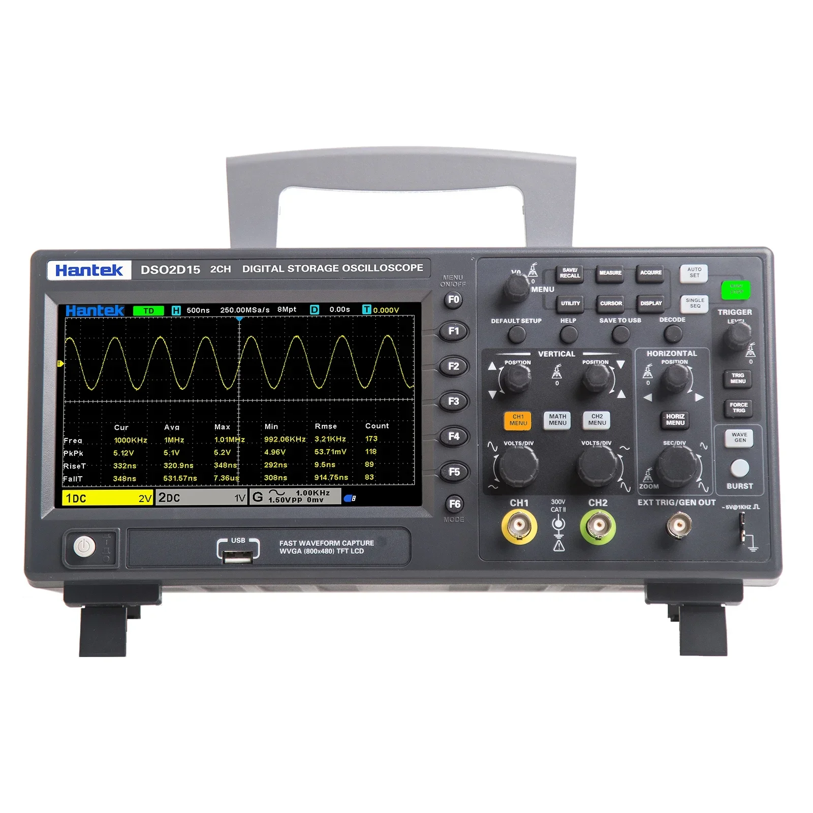 Czułość oscyloskopu Hantek do  – Digital Storage Oscilloscope 100Mhz recenzja i cena
